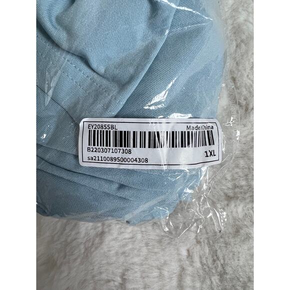 Ever Pretty Maternity Maxi Dress 1XL Blue Cold Shoulder Ruffle Gown - Picture 4 of 5